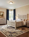 Three Piece White Solid Wood Bedroom Set