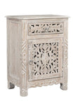 Three Piece White Solid Wood Bedroom Set