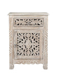 Three Piece White Solid Wood Bedroom Set