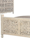 Three Piece White Solid Wood Bedroom Set