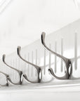 Six Hook 39" White Solid Wood Wall Mount Coat Rack