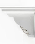Six Hook 39" White Solid Wood Wall Mount Coat Rack