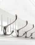 Six Hook 39" White Solid Wood Wall Mount Coat Rack