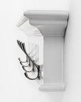 Four Hook 28" White Solid Wood Wall Mount Coat Rack