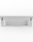 Four Hook 28" White Solid Wood Wall Mount Coat Rack
