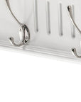 Four Hook 28" White Solid Wood Wall Mount Coat Rack