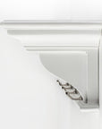Four Hook 28" White Solid Wood Wall Mount Coat Rack