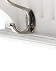 Eight Hook 51" White Solid Wood Wall Mount Coat Rack