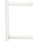 59" White Distressed Solid Wood Four Step Ladder Shelf