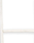 59" White Distressed Solid Wood Four Step Ladder Shelf