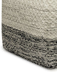 18" Gray And White Polyester Ombre Outdoor Pouf Ottoman