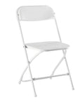 Set of Six Black Metal Outdoor Folding Stacking Dining Chairs