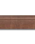 54" Saddle Brown And Dark Brown Faux Leather And Solid Wood Upholstered Storage Bench With Flip Top