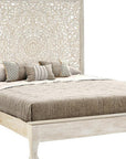Three Piece White Solid Wood Bedroom Set
