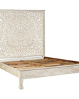 Three Piece White Solid Wood Bedroom Set