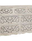 Three Piece White Solid Wood Bedroom Set