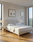 Three Piece Gray Solid Wood Bedroom Set