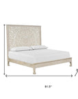 Three Piece White Solid Wood Bedroom Set