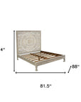 Three Piece Gray Solid Wood Bedroom Set