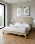 Three Piece Gray Solid Wood Bedroom Set