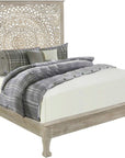Three Piece Gray Solid Wood Bedroom Set