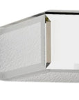 Set Of Three Silver Glass Wall Mounted Floating Shelf