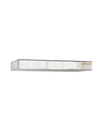 Set Of Three Silver Glass Wall Mounted Floating Shelf