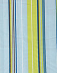 Aqua And Lime Green Striped Double Hammock