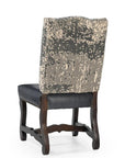 Five Piece Brown Round Solid Wood Dining Set with Four Chairs