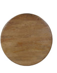 Five Piece Brown Round Solid Wood Dining Set with Four Chairs