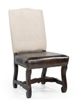 Five Piece Brown Round Solid Wood Dining Set with Four Chairs