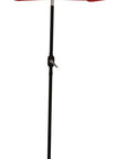 9' Red Polyester Octagonal Tilt Lighted Market Patio Umbrella