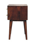 23" Chestnut Solid Wood Two Drawer Nightstand