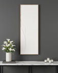 White Minimalist Geo Brown Shadowbox Wall Art