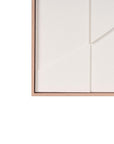 White Geo Brown Shadowbox Wall Art
