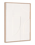 White Geo Mache Brown Shadowbox Wall Art