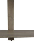 54" Natural Solid Wood Distressed Console Table With Shelf