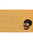 24" X 36" Natural And Brown Halloween Skull Outdoor Coir Door Mat
