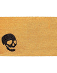 24" X 36" Natural And Brown Halloween Skull Outdoor Coir Door Mat