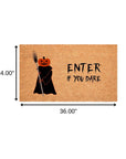 24" X 36" Natural And Brown Halloween Halloween Outdoor Coir Door Mat