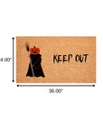 24" X 36" Natural And Brown Halloween Halloween Outdoor Coir Door Mat