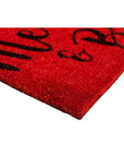 24" X 36" Red and Black Coir Merry and Bright Outdoor Christmas Door Mat