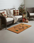 30" X 48" Brown Black And Green Christmas Merry and Bright Outdoor Coir Door Mat