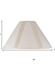 Off White Linen Pleated Empire Lamp Shade
