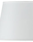 White Faux Silk Plain Drum Lamp Shade