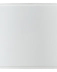 White Faux Silk Plain Drum Lamp Shade