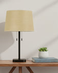 Tan Paper Plain Drum Lamp Shade