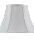White Linen Piped Bell Lamp Shade