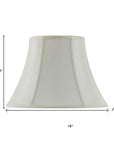 Eggshell Linen Piped Bell Lamp Shade