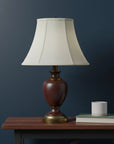 Eggshell Linen Piped Bell Lamp Shade